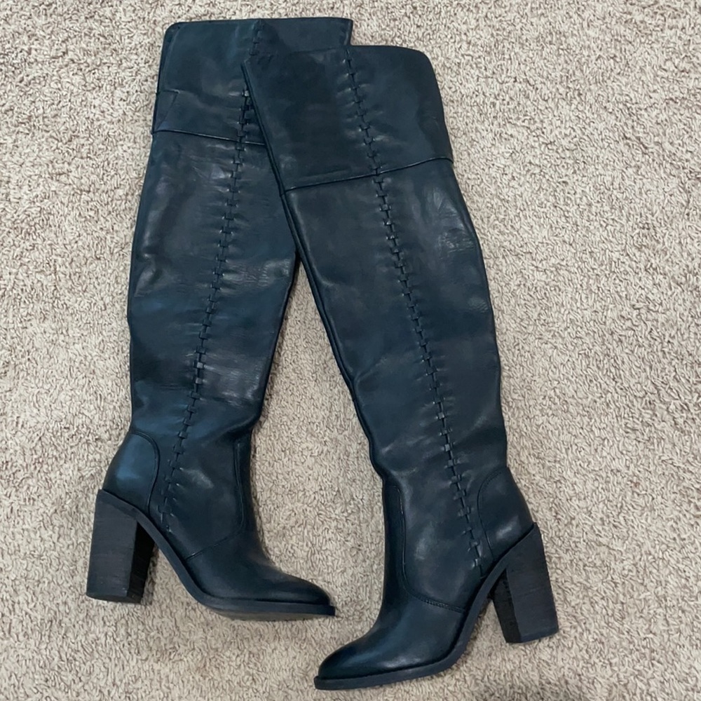 Vince Camuto Morra Whip Stitch Over Knee Leather Boots